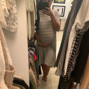 Hatch collection striped midi length dress